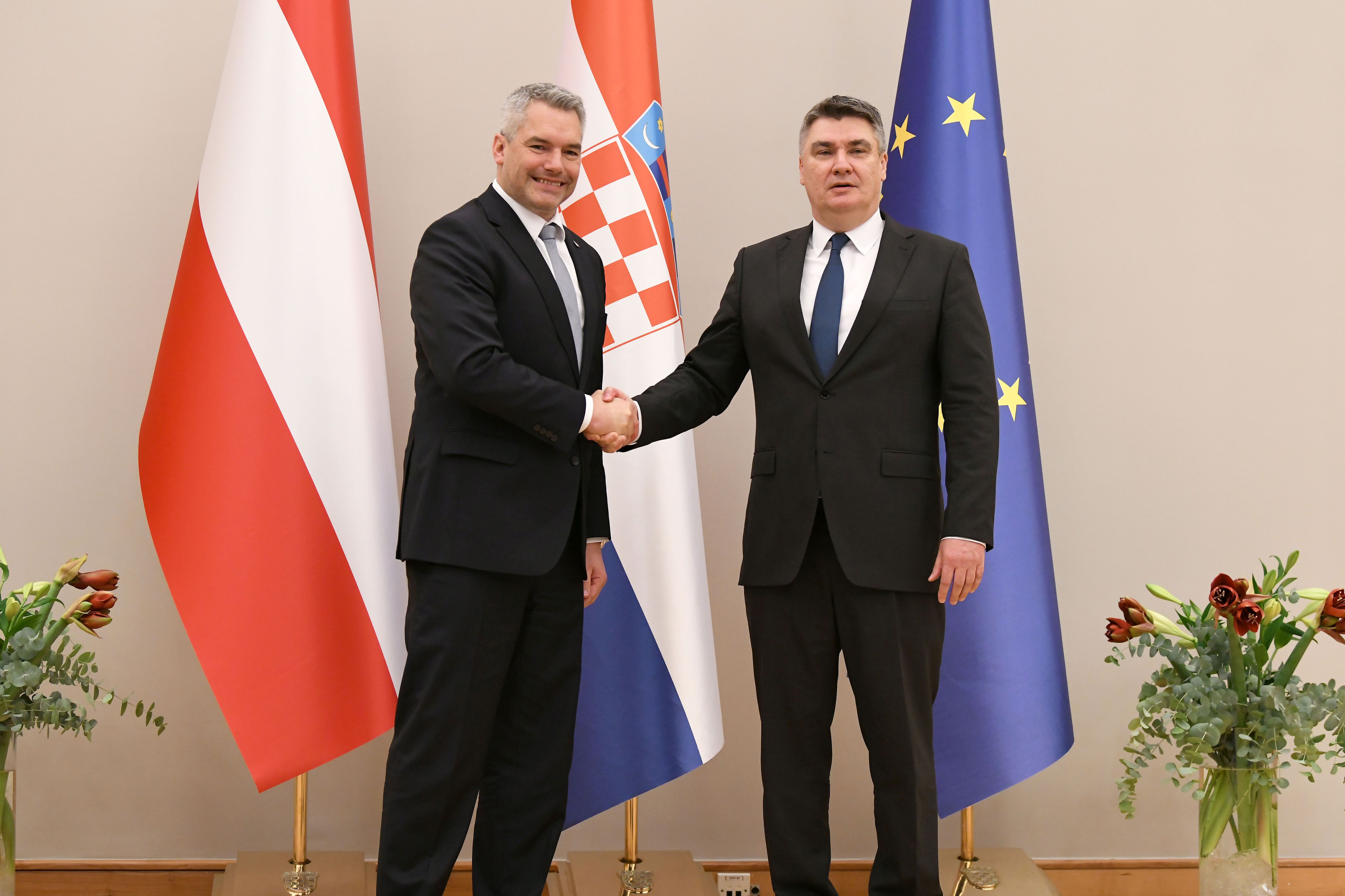 President Milanović Meets with Austrian Chancellor Nehammer - President 