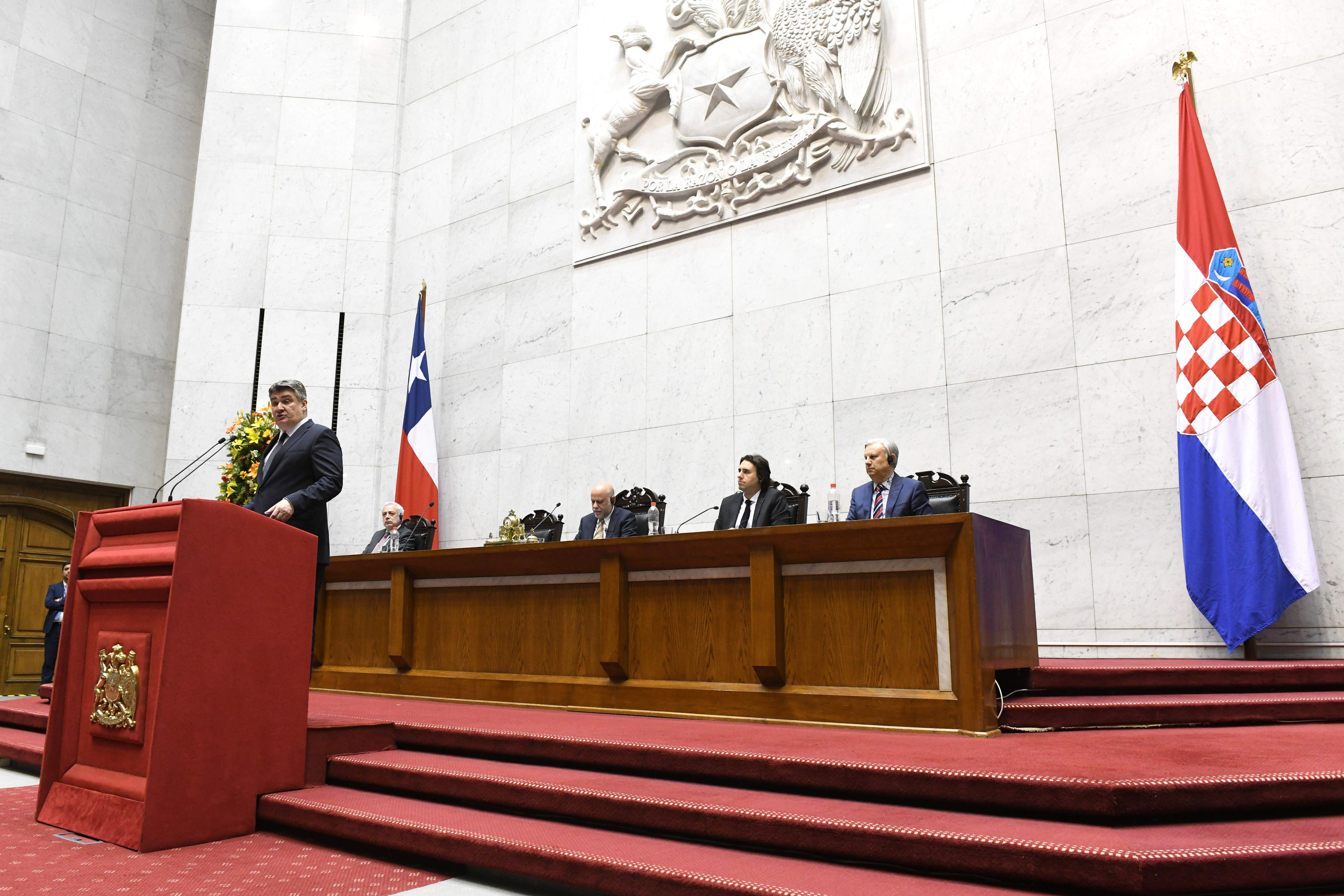 President Milanović Addresses Chilean Congress Croatia and Chile